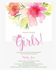 Invitation Wording To Welcome The Wee One - Baby Shower Invitation Wording For Girl, HD Png Download, Transparent PNG