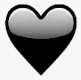 #black #heart #emoji #sticker #easy #freetoedit - Transparent Black Heart Emoji, HD Png Download, Transparent PNG
