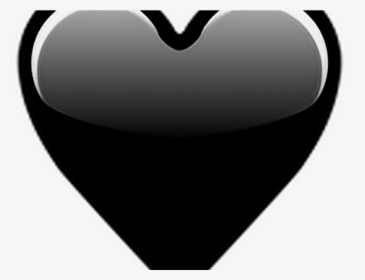 Hear Love Png Black Followme Followback Emoji Iphone - Iphone Emoji Black Heart, Transparent Png, Transparent PNG