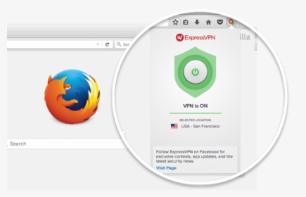 Expressvpn Firefox Addon - Vpn For Firefox, HD Png Download, Transparent PNG