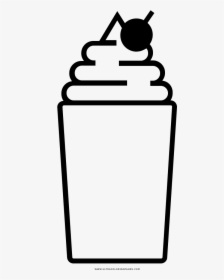 Milkshake Coloring Page - Whipped Cream Icon, HD Png Download, Transparent PNG