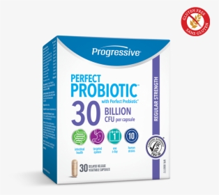Progressive Probiotic 30billion 30count Reg English - 120 Billion Probiotic, HD Png Download, Transparent PNG