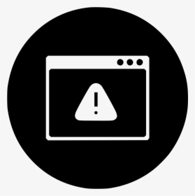 Browser Caution Error Alert Danger - Web Page Error Icon, HD Png Download, Transparent PNG
