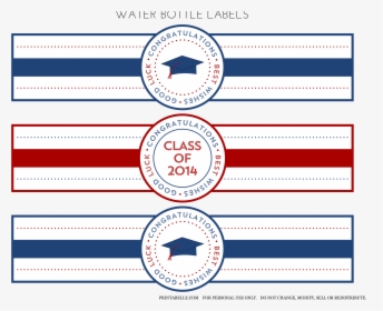 Transparent Graduation Party Png - Graduation Water Bottle Template, Png Download, Transparent PNG