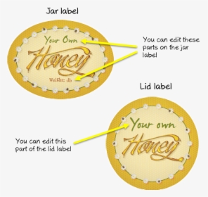 Clip Art Jar Label - Free Honey Jar Labels Template, HD Png Download, Transparent PNG