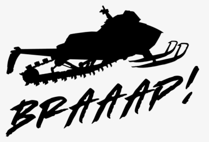 black and white snowmobile clipart