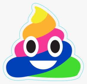 Transparent Clipart Poop - Rainbow Poop Emoji Clipart, HD Png Download, Transparent PNG
