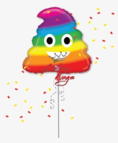 Rainbow Emoji Poo - Rainbow Poop Emoji Balloon, HD Png Download, Transparent PNG