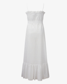 White Eyelet Ruffle Slip Dress - A-line, HD Png Download, Transparent PNG