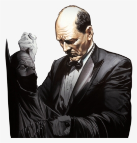 Alfred Pennyworth Courtesy Dc Comics - Alex Ross Batman, HD Png Download, Transparent PNG