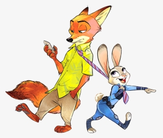 Nick And Judy - Judy E Nick Zootopia, HD Png Download, Transparent PNG