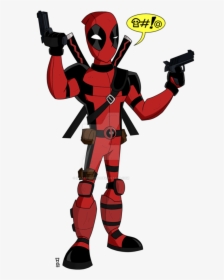 Collection Of Free Deadpool Drawing Weapon Download - Drawing Deadpool, HD Png Download, Transparent PNG