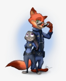 Draw Zootopia Nick As A Police, HD Png Download, Transparent PNG