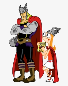 Thor Phineas And Ferb Mission Marvel Clipart - Phineas Y Ferb Mission Marvel, HD Png Download, Transparent PNG