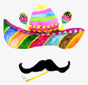 #mexicano #sombrero - Watercolor Sombrero Clipart, HD Png Download, Transparent PNG
