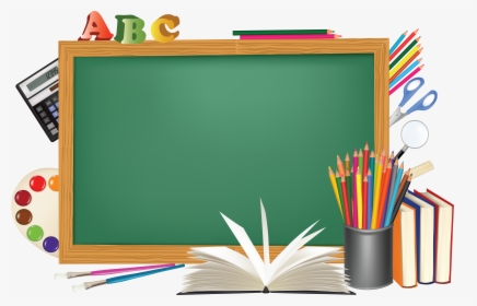 Clipart School Supplies Background, HD Png Download, Transparent PNG