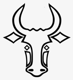 Bull, Animal, Creature, Head, Face, Cattle, Mammal - Easy Bull Head Drawing, HD Png Download, Transparent PNG