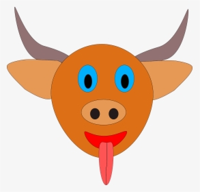 Bull, Horns, Orange, Head, Animal, Mammal, Farm, Male - Buffalo Face Clip Art, HD Png Download, Transparent PNG
