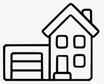 House Garage Property Apartment Dwelling Cottage - Detached House Icon, HD Png Download, Transparent PNG