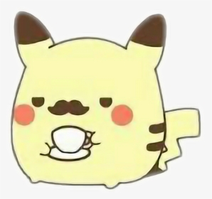 #pikachu #bigote #cafe - Pikachu Moustache, HD Png Download, Transparent PNG