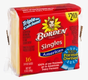 Borden American Cheese Slices, HD Png Download, Transparent PNG
