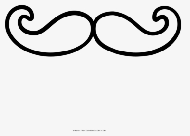 Moustache Coloring Page - Para Colorear De Bigote, HD Png Download, Transparent PNG
