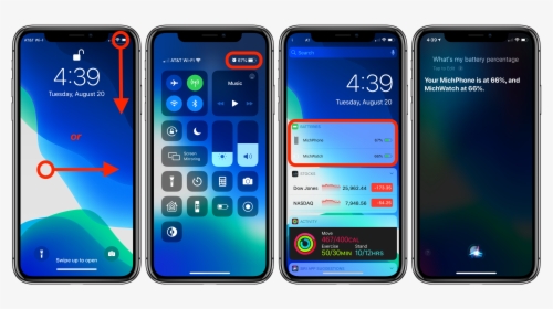 How To Show Battery Percentage Iphone X, Xs - Battery Percentage Iphone Xr, HD Png Download , Transparent Png Image - PNGitem