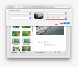 Mac Os Screen Saver Hot Corner, HD Png Download, Transparent PNG