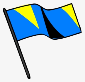 Blue Gold Black Flag Svg Clip Arts - Color Guard Flag, HD Png Download, Transparent PNG