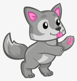 Baby Wolf Png Pluspng - Cute Wolf Clipart, Transparent Png, Transparent PNG