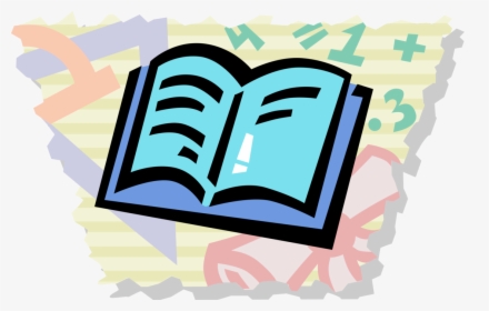 Vector Illustration Of Opened Schoolbook Textbook Book, HD Png Download, Transparent PNG