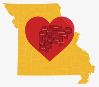 Heart Of Missouri Regional Professional Development - Map Of Missouri, HD Png Download, Transparent PNG