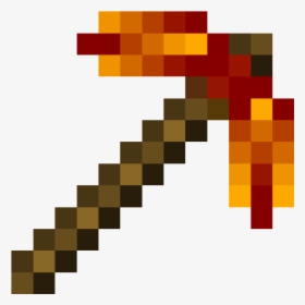 Fire Pickaxe - Minecraft Ruby Pickaxe Png, Transparent Png, Transparent PNG