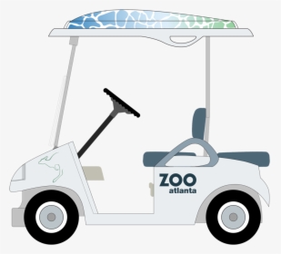 Zoo Golf Cart - Electric Cart At Zoo Atlanta, HD Png Download, Transparent PNG