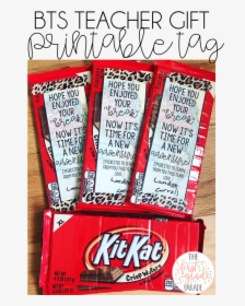Printable Kit Kat Gift Tag - Teacher Appreciation Gifts Kit Kat, HD Png Download, Transparent PNG