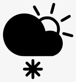 Day Frosty Cloud Snow Snowflake Sun - Sun And Wind Icon, HD Png Download, Transparent PNG