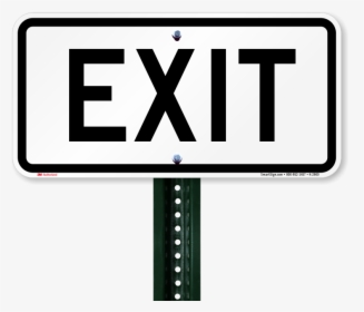 Big Exit Sign - Exit Road Sign, HD Png Download, Transparent PNG