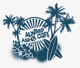 T-shirt Design By Pedro Nuno For Tnt Aloha Cafe , Png - Palm Tree Silhouette, Transparent Png, Transparent PNG
