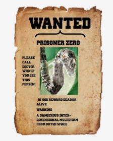 Picture - Prisoner Zero Doctor Who Wanted Poster, HD Png Download, Transparent PNG