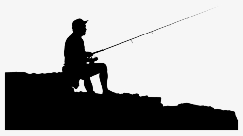 Fishing Black And White, HD Png Download, Transparent PNG