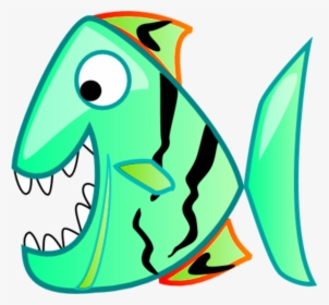 Fisherman Clipart Funny Fishing - Piranha Clipart, HD Png Download, Transparent PNG