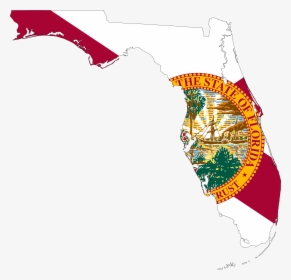 Florida Map Flag Clip Arts - State Florida Flag Map, HD Png Download, Transparent PNG