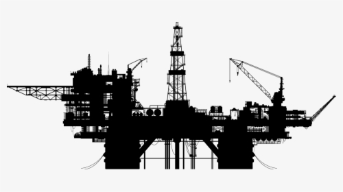 Offshore Oil Rig Silhouette, HD Png Download, Transparent PNG