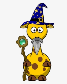 Giraffe Magician Clip Arts - Transparent Background Giraffe Clip Art, HD Png Download, Transparent PNG