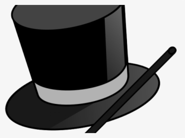 Transparent Magician Clipart - Magic Hat And Wand Clip Art, HD Png Download, Transparent PNG