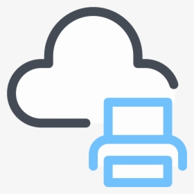 Cloud Print Icon, HD Png Download, Transparent PNG