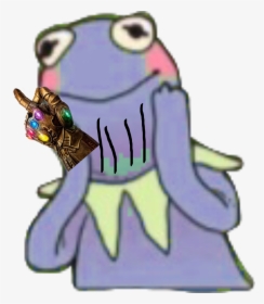 #kermit #thanos #mlg #meme #cute - Kermit The Frog Thanos, HD Png Download, Transparent PNG