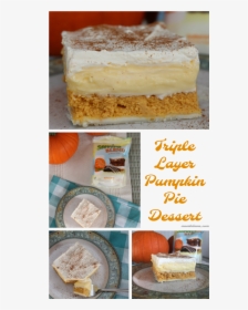 A Picture Collage Of Triple Layer Pumpkin Pie Dessert - Lestari, HD Png Download, Transparent PNG