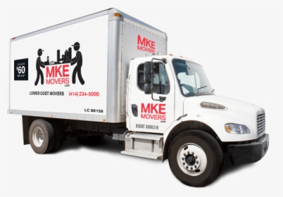 White Moving Truck Png, Transparent Png, Transparent PNG