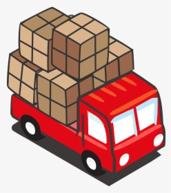Truck With Boxes Clipart, HD Png Download, Transparent PNG